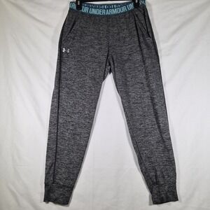 Under Armour Women's Jogger Pants Gray Athletic Sweatpants Stretch Activewear